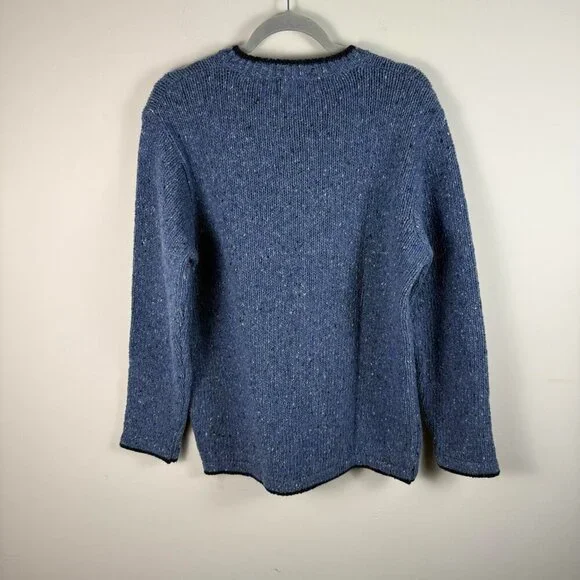 IrelandsEye Irish Wool Cashmere V-Neck Sweater Large - Picture 4 of 7